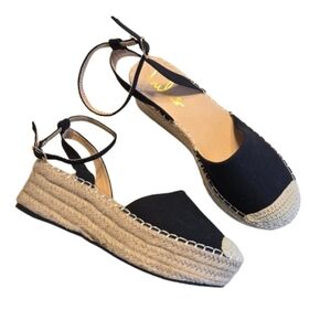 Lulu's Ankle Strap Espadrille Platform Sandals